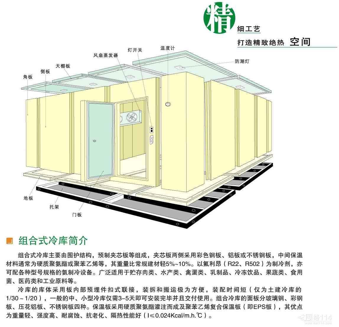 遂寧大英大洋綠洲冷庫安裝公司：冷庫聚氨酯保溫板的特點介紹   